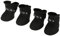 Pssopp 4Pcs Hundeschuhe Pfotenschutz Gummi Regenschutz Wasserdicht Anti-Rutsch Gummi Regen Stiefel Haustierschuhe für Kleine Hunde Katze Welpen (M-Schwarz)