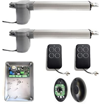 Kit motorizacion para puertas batientes de uso residencial, con cuadro de control y mandos a distancia. Fabricado en Italia, robusto, sencillo y facil de instalar. (KIT DE 2 HOJAS)