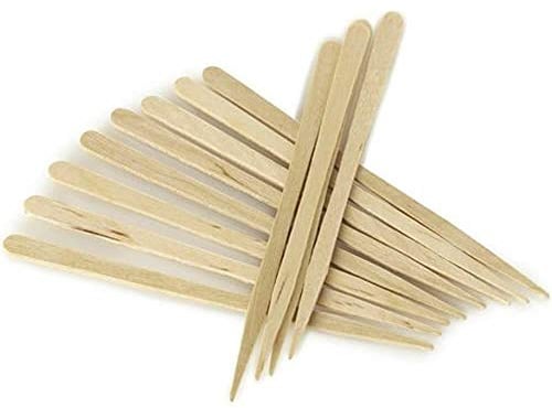 TNBL 100pcs Mini Disposable Wooden Waxing Spatulas Wax Applicator Sticks for Facial Hair Removal 3.5 inches