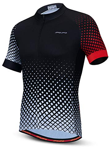 Hotlion Radtrikot Herren Bike Shirts Kurzarm Fahrradjacke mit Tasche