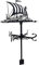 Tebinzi Schiff Metall Wetterfahne, Windgeschwindigkeit Spinner Richtungsanzeiger, Fähre Wetterfahne Metall Garten Pfahl, Für Garten Garage Kuppel Scheune 62x32cm