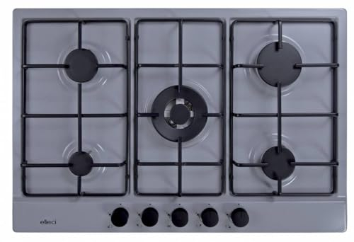 Elleci Piano Cottura Style 75 5 fuochi Granitek 48 Grigio Cemento PGSS75348CB
