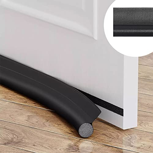 Zugluftstopper für Türen, Einseitig Tür Isolator, 96cm Türbodendichtung Luftzugstopper mit Selbstklebend Klettverschluss, Durchzug Windstopper, Schalldichtung Schaum Türstopper