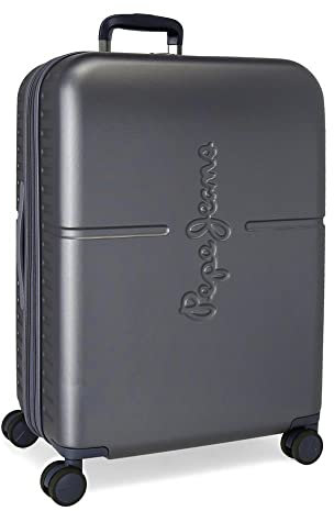 Pepe Jeans Highlight Valigia media blu 48 x 70 x 28 cm rigida ABS chiusura TSA integrata 79 L 4,32 kg 4 ruote doppie estensibile