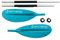 SPINERA Kajak Paddel Classic 240cm – 4-teilig, Aluminium Schaft, PP+40% FG Schlagblatt, zerlegbar & leicht – für Einsteiger & Forgeschrittene, Farbe Teal – Robustes Kayak Paddle