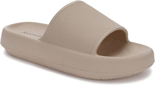 Joomra Thick Sole Slides for Women Men Pillow Slippers W9-10/M7.5-8.5 Khaki