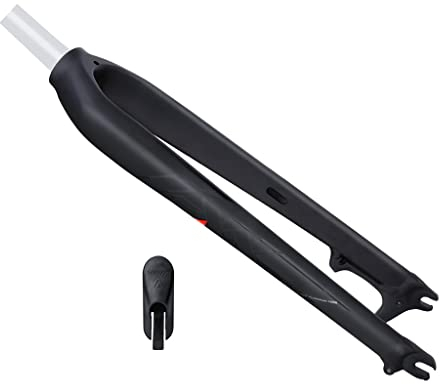 LHHL MTB Fahrrad Alu Starrgabel Fahrradgabel 28,6mm Straight Tube * 26/27.5/29 Zoll Mountainbike Fixed Gear Fahrradgabeln Steckachse 15×100 Mm/ 9x100 Mm QR Scheibenbremse (Color : Black QR)