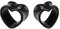 Daesar Ohr Plugs 4MM, Tunnel Piercing Acryl Herz Schwarz Ear Plugs Ohr Expander Set