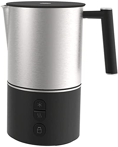 Electric Milk Steamer Electric Milk Frother Automatic Milk Frother Warmer - Compact Stainless Steel Steaming Set W/Automatic Power Off Safety Feature LED Light Indicator for Foamer and Hot Coffee LSDR