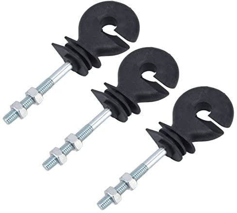 Elektrozaun-Isolator, 50 Stück, M6-Gewinde, Elektronische Zaun-Isoliernägel, Elektrozaun-Isolator, Einschraubbarer Isolator für die Tierhaltung, 9,5 Cm