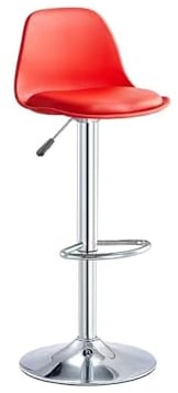 HTI-Living Barhocker Darcy Kunstlederbezug höhenverstellbar 360° drehbar mit Fußstütze Rot