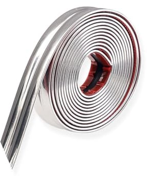 Modanatura flessibile da 10 piedi, modanatura per soffitto stacca e incolla, protezioni angolari per pareti, striscia autoadesiva per mastice per soggiorno, camera da letto, cucina, bagno (Argento)