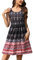 Zeagoo Damen Kleider Elegant Rundhals Kleid Ärmellos Bohemian Tunika Kleid Sommerkleider Vintage Strandtunika Blumen Tank Kleid A Linie Kleider Blau S