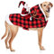 RANYPET Hund Santa Claus Reiten Weihnachtskostüm, Premium Haustier Kleidung Weihnachten Reiten Outfit für Kleine Große Hunde Katzen Kleidung Weihnachtsfeier Anzieh Kleidung, Plaid 3XL