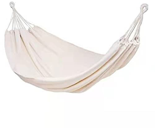 YYUFTTG Hammock Canvas hammock, outdoor beach camping, barbecue, leisure, light and easy to store, single swing thickened