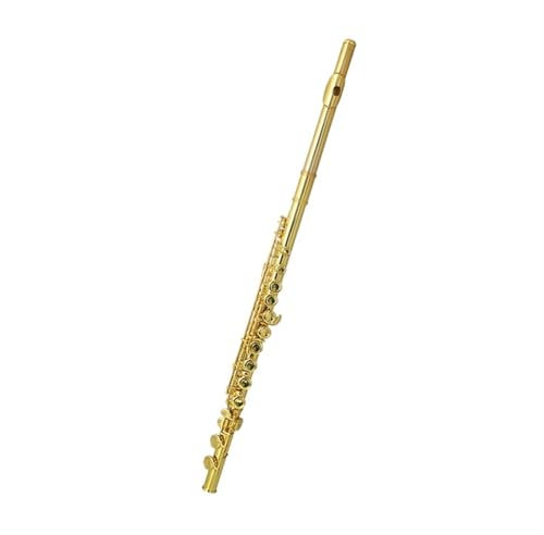 Querflöte Goldene 16-Loch-Flöte Mit Geschlossenen Löchern In C-Tonart Für Anfänger Und Erwachsene Für Spielen Professioneller Prüfungsinstrumente
