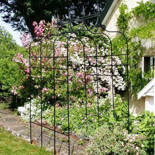 Tildenet Country Forge Gothic Garden Arch Extension Kit, 45 cm, Black Powder Coated Steel