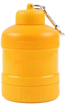 Contenedor de polvo a prueba de fugas | Tarro de almacenamiento de 11 x 7 cm | Almacenamiento portátil de proteínas en polvo | Contenedores para botella y recipiente agitador para suplementos