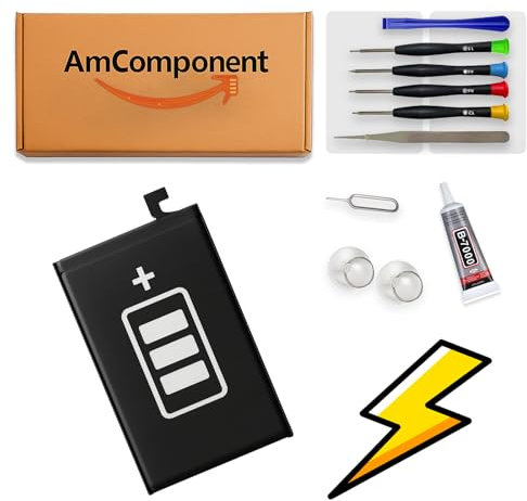 AmComponent - BATTERIA EB-BJ710CBE di ricambio per SAMSUNG GALAXY J7 2016 SM-J710 3300 MAH | Componente di ricambio con capacità elevata, lunga durata con il dispositivo e zero cicli