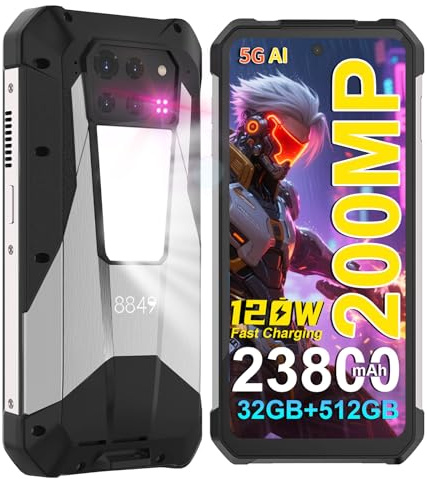 8849 Tank 3 Pro 5G Smartphone Outdoor AI | IP68 | Proiettore incorporato | Schermo FHD+ da 6,79 | 23800 mAh | 32 GB + 512 GB di memoria | Lampada da campeggio | OTG | NFC | 50 MP + 200 MP | Telefono