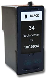 vhbw Tintenpatrone Schwarz kompatibel mit Lexmark P6250, P6200, P4350, P450, P4330, P4310, P4250, P315, P310 Drucker (wiederaufgefüllt, 22ml)