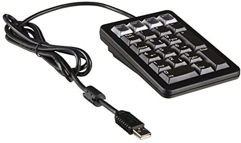 CHERRY G84-4700, Programmierbares Keypad, US-Layout mit Numerik-Block, Kabelgebunden (USB-Anschluss), Plug & Play, Mechanische CHERRY ML Switches, Schwarz