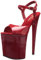 Pleaser FLAMINGO-809, Damen Plateau Sandalen, Rot (Rot (Red Pat/Red)), 36 EU (3 Damen UK)