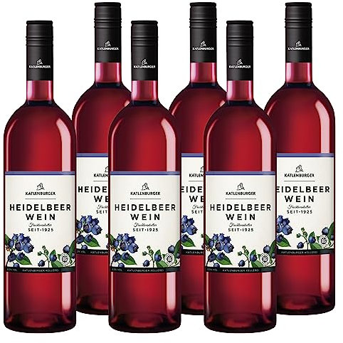 KATLENBURGER - Heidelbeerwein | Hochwertiger Fruchtwein aus echten Heidelbeeren ohne Aroma- oder Farbstoffe. Inhalt: 6x 750ml und 8,5% vol.
