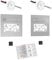 hang-it Spiegelbefestigung Set Premium M - 2 Stück Spiegelbleche 100x100 mm und Exzenterscheiben - 100x100mm - Spiegelhalter