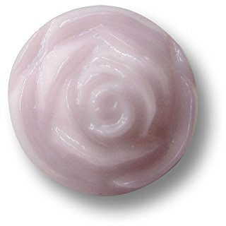 Knopfparadies - 10er Set schöne zart rosafarbene Ösen Blusen Knöpfe wie eine plastische Rose/zart rosa/Kunststoffknöpfe/Ø ca. 12mm