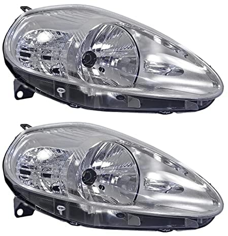 ATEC Germany BESTPRICE 2x Hauptscheinwerfer vorne links + rechts H4 Frontscheinwerfer ohne Stellmotor, Kompatibel mit ABARTH GRANDE PUNTO, FIAT GRANDE PUNTO (199_)