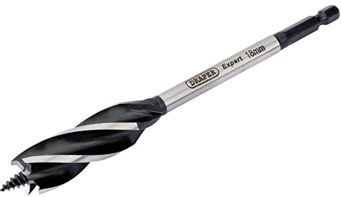 Draper 35102 Expert 4 Fluted Vortex Auger Bit, 18mm x 165mm