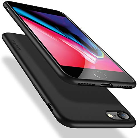 X-level für iPhone SE 2022 Hülle, Hülle für iPhone SE 2020/iPhone 8/7, Weiches Handyhülle Ultradünn TPU Case Silikon Bumper Cover Schutzhülle Kompatibel mit iPhone SE (3./2. Generation) - Schwarz