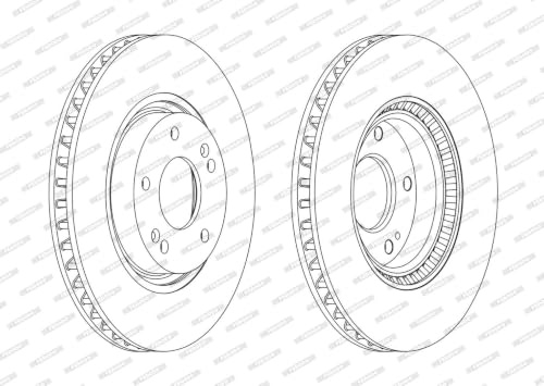 FERODO BRAKE DISC | DDF1795C | FRONT | FOR HYUNDAI IX25 2014- | OE-MATCHING QUALITY | SMOOTH & QUIET PERFORMANCE
