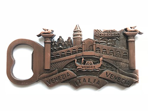 Venedig 3D Kühlschrankmagnet Venezia Italien Souvenir Kühlschrankmagnet Kupfer Flaschenöffner Aufkleber Kühlschrankmagnet