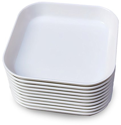 Plato Cuadrado Blanco Home Snacks Paquete de Placa de Pastel de Frutos Secos 10