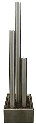 Köhko® Springbrunnen Zylinder Höhe ca. 230 cm 26003 Gartenbrunnen mit LED-Beleuchtung und PE-Becken