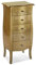 Versa Cagliari Schubladenkommode, Schlafzimmer Schrank, Beistellschrank, Kommode, Mit 5 Schubladen, Maßnahmen (H x L x B) 36 x 48 x 14,8 cm, Holz, Farbe: Golden