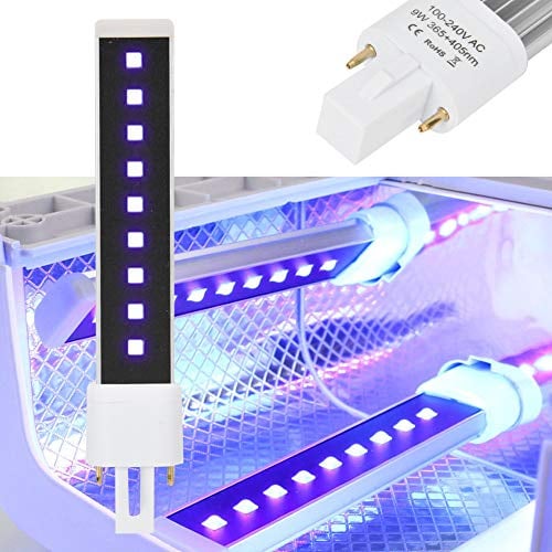 YUYTE Nageltrockner, Uv Lampe, 365 + 405Nm Doppellichtquelle 9W Nagel Gel Aushärtung Trockner Lichtschlauch Ersatzlampe