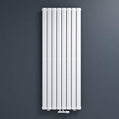 Mai & Mai Badheizkörper flach 160x61cm in Weiß Mittelanschluss Paneelheizkörper Vertikal Badheizung Einlagig aus Stahl