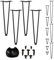 Relaxdays Hairpin Legs, 4er Set, 2 Streben, Metall, Haarnadel Tischbein für Hocker, Tisch & Schrank, 45 cm hoch, schwarz