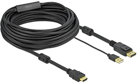 Delock Câble HDMI vers DisplayPort 4K, 30 Hz, 10 m