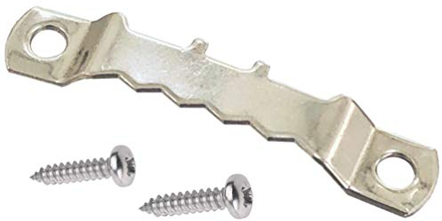 Pack de 20 soportes para marcos de fotos con dientes de sierra, 45 mm, níquel plateado + tornillos