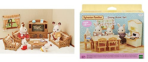 Sylvanian Families - 5339 - Set de salón de hogar + 5340 - Set Comedor
