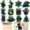 36 Stück Weihnachten Kratzbilder, Kratzpapier Bastelset, Weihnachtsmann, Elch, Schneeflocken, Kranz, Glocken, Weihnachtsbaum DIY Regenbogen Magie Kratzpapier Ornamente für Party Favor Urlaub Dekor
