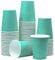 Yuxitia Disposable Paper Cups,60pcs Color Paper Cups for DIY Wedding Party Picnic BBQ Travel and Event 8OZ (Aqua Blue)