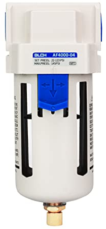 BLCH 1/2 NPT Air Line Dryer - Air Dryer for Compressor,Compressed Air Dryer Air Drying System AF4000-04 Manual Drain Poly Bowl 0-160 PSI 5μm