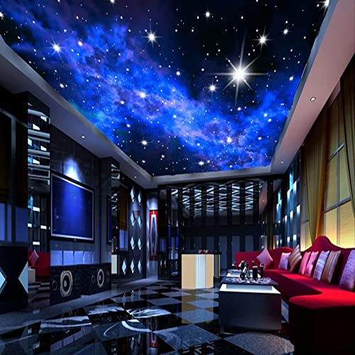 SABORR Decke 3D Tapete PVC selbstklebende Wandmalerei Idee Galaktische Galaxie Sternenhimmel Indoor Decke Dekoration Aufkleber Wandkunst