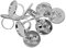 chiwanji 10x Verstellbare Ringe 25mm Blank Cabochon Base Pad, Weißes Goldenes