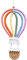 EXQUILEG Wandteppich Boho, Makramee Wandbehang gewebter Wandteppich,Kinderzimmer Dekoration Hänge gewebte Heißluftballon Regenbogen Wanddekoration (Klein)